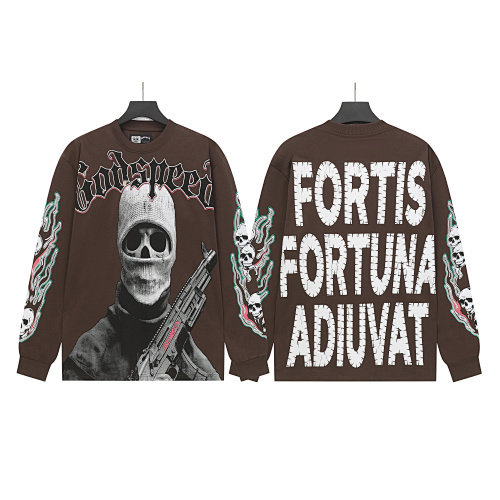 Godspeed Fortis Fortuna Brown Sweater
