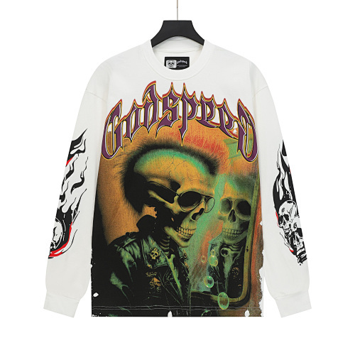 Godspeed Skull Punk Sweater White