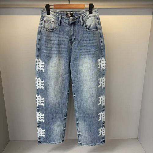 AMIRI Gothic Logo Jeans - Light Blue/White