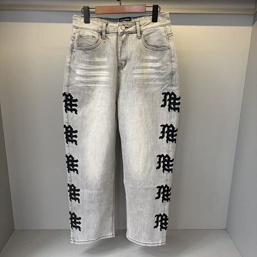 AMIRI Gothic Logo Jeans - White/Black